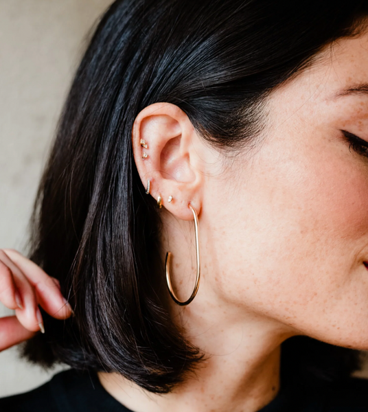 Pear Earrings -- Gold