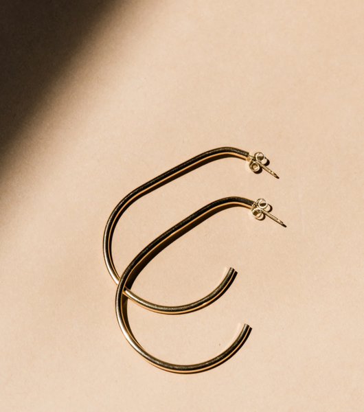 Pear Earrings -- Gold