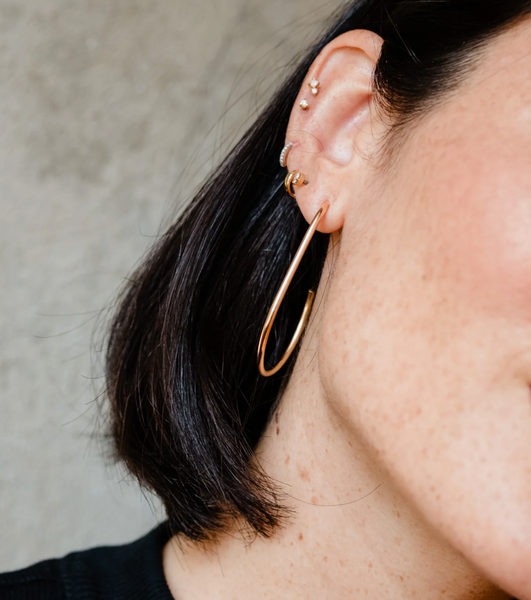 Pear Earrings -- Gold