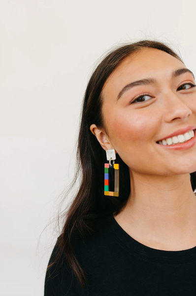 Gem Colorblock Earrings