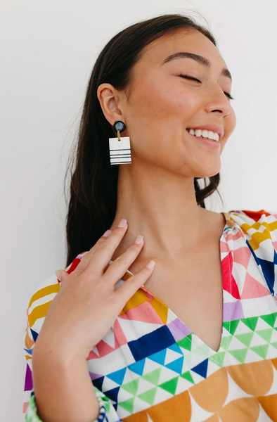 Stripe Block Dangles
