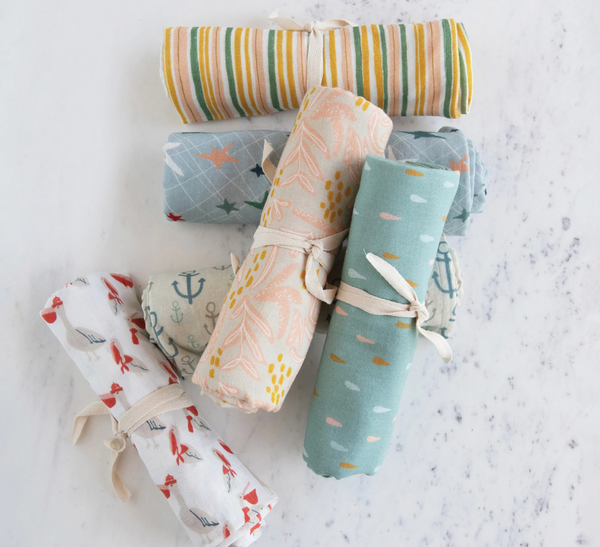 Cotton Printed Baby Swaddle - Floral