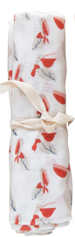 Cotton Printed Baby Swaddle - Pelican