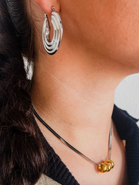 Earl Hoop Earrings - Silver
