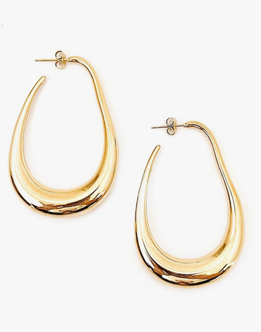 Edfina Large Hoop Earrings - Gold