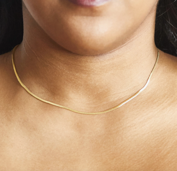 Ultra Thin Herringbone Necklace