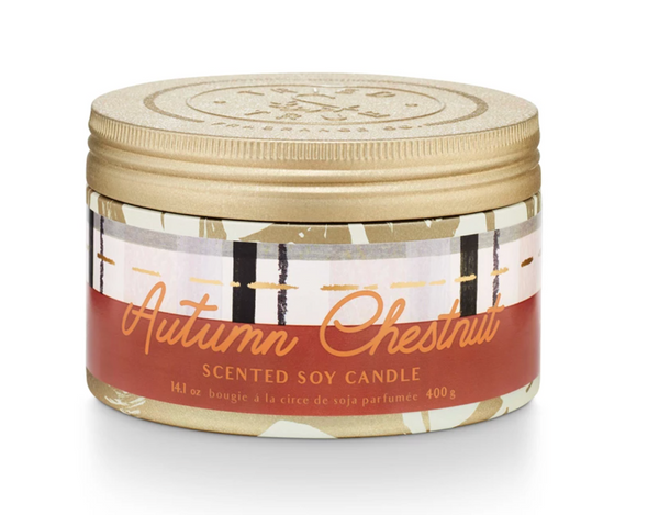 Autumn Chestnut Large Tin Candle