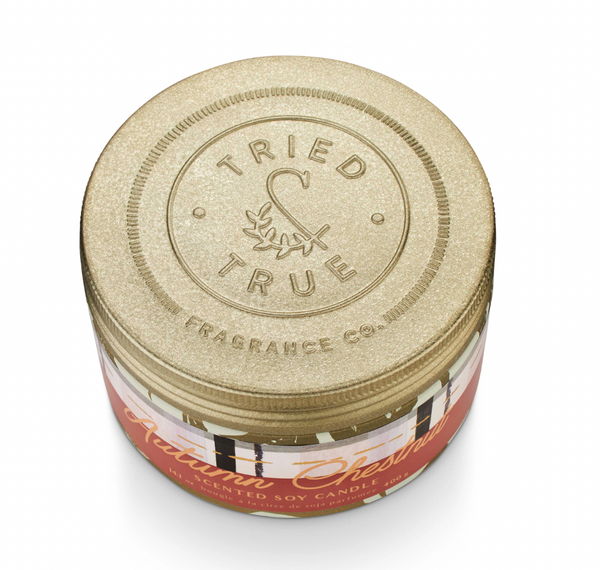 Autumn Chestnut Large Tin Candle