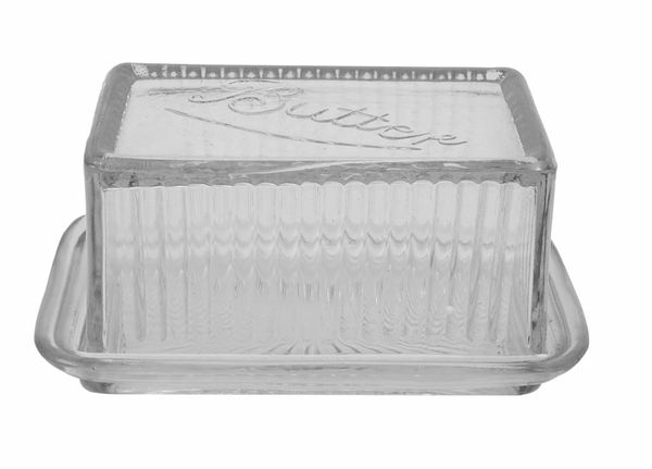 Pressed Glass Butter Dish