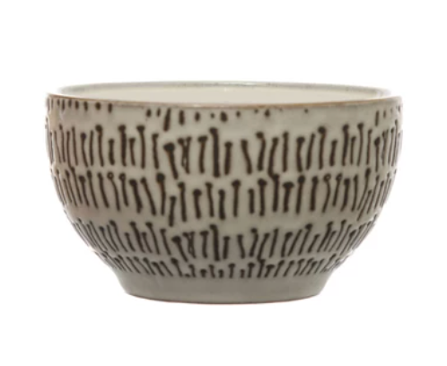 Stoneware Bowl w/Wax Relief #1