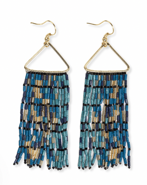 Patricia Luxe Bead Gradient Earrings - Navy