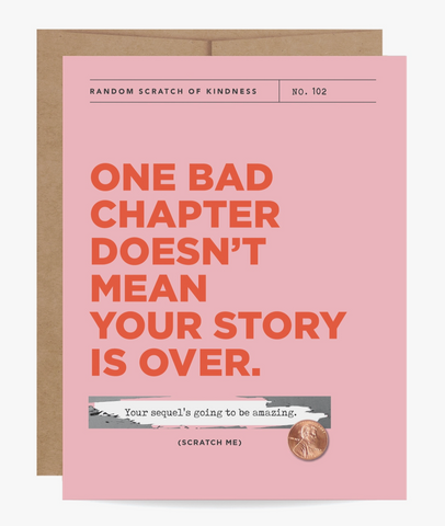 Scratch-off One Bad Chapter - Encouragement Card