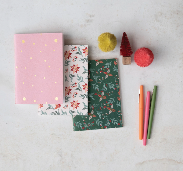 Soft Cover Notebooks w/ Patterns, Set of 3