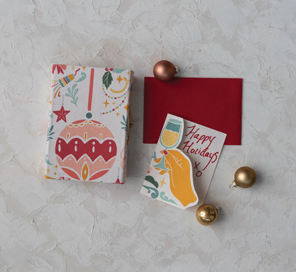Christmas Cards w/ Holiday Icons - Boxed Set of 24