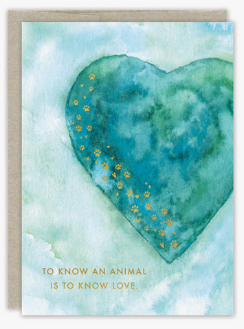 Paw Prints Pet Sympathy Card