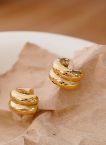 Emma Hoop Earring--Gold
