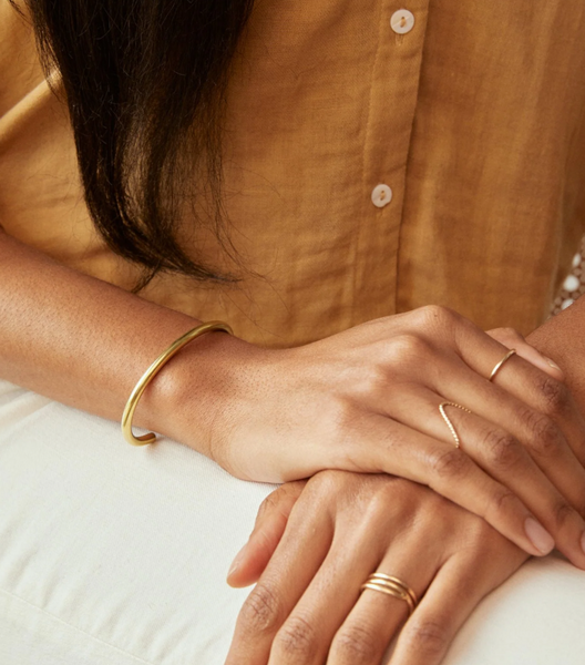 Chunky Cuff Bracelet -- Gold