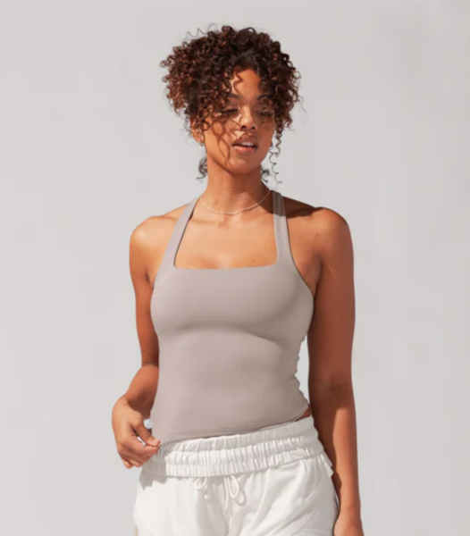 Audrey Tank -- Smoky Taupe