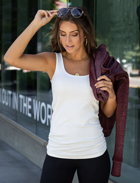 Perfect Fit Seamless Ribbed Tank -- Ivory