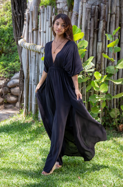 Amy Kimono Dress -- Black