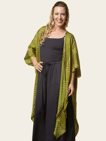 Batik Kimono -- Moss Fern