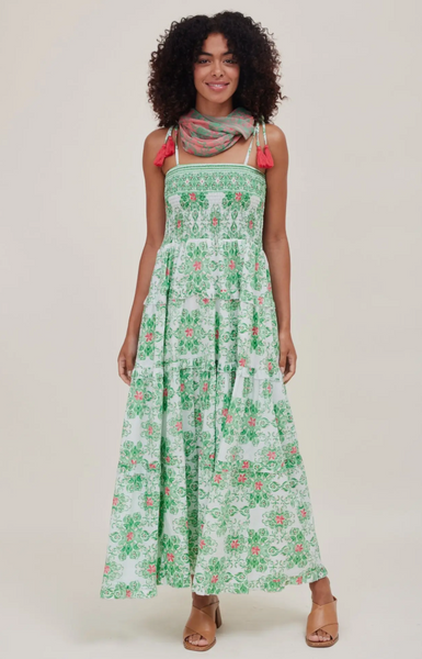 Dianora Dress -- Green Majolica