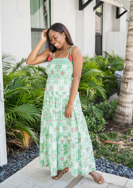Dianora Dress -- Green Majolica