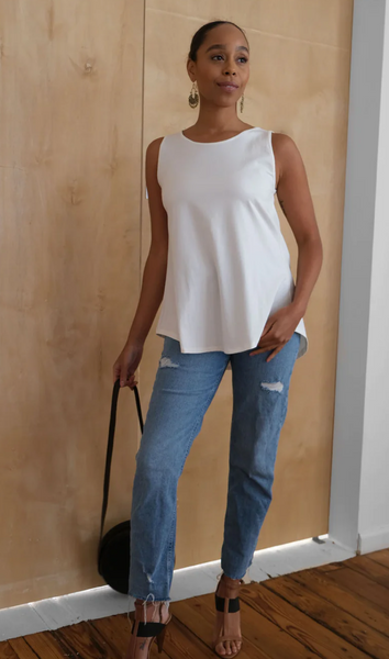 Jasmin Tank -- Ivory