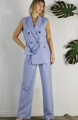 Spring Vest And Pants Suit Set
