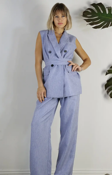 Spring Vest And Pants Suit Set