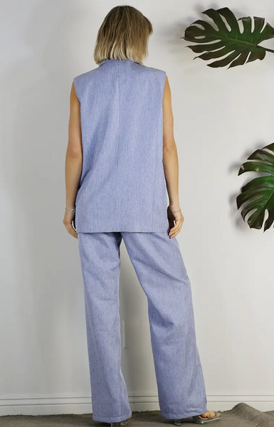 Spring Vest And Pants Suit Set