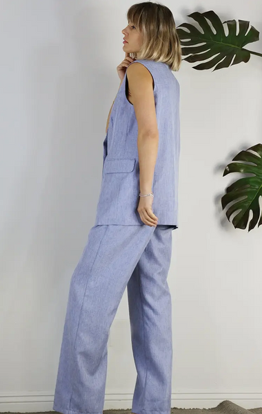 Spring Vest And Pants Suit Set