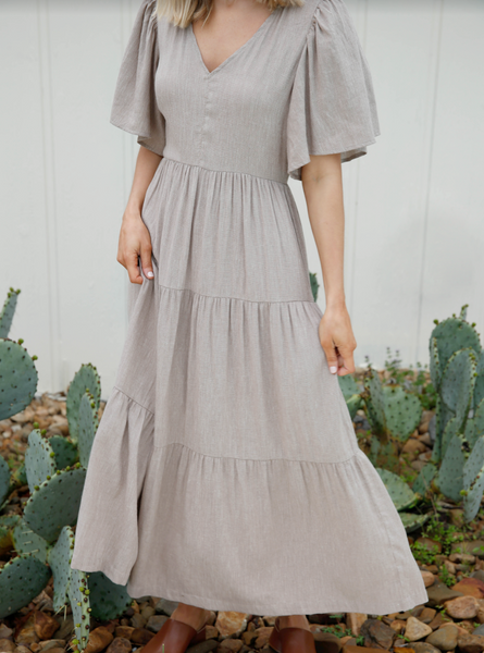 Aurora Maxi Dress -- Flax