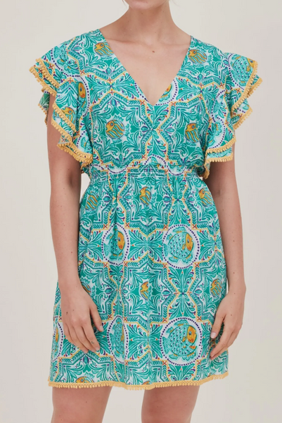 Jessica Dress -- Green Vetri Fish