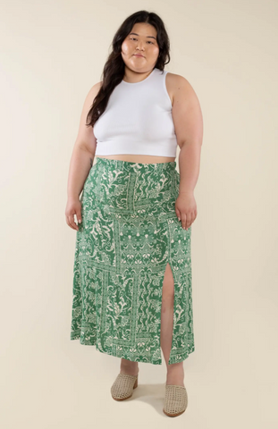 Elara Skirt (Plus) - Emerald