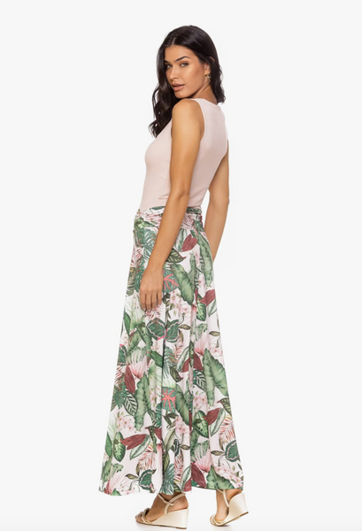 Amber Skirt -- Pink Floral Print