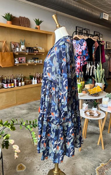 Camby Dress -- Navy Floral
