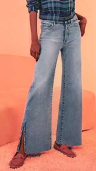 Meg High Rise Wide Leg Jeans -- Limit Wash