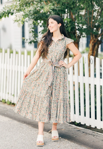 Mae Dress -- Silver Birch