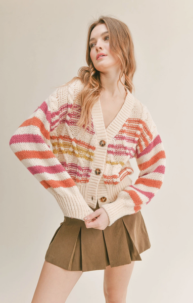Ruby Striped Cardigan