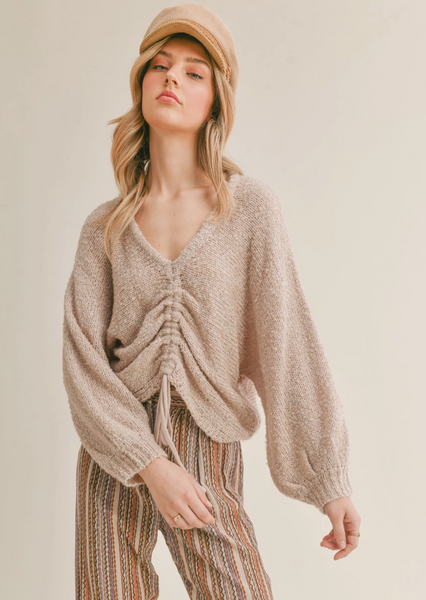 Home Bound Sweater -- Blush