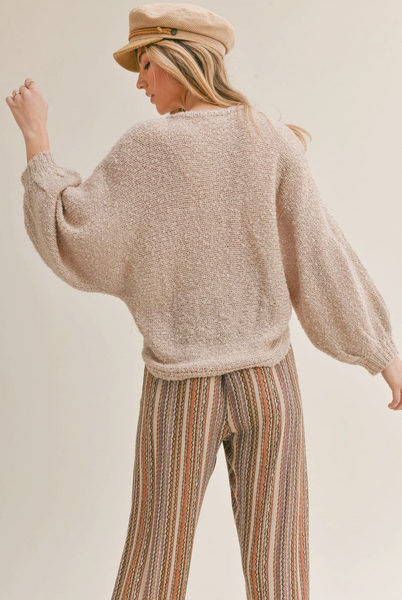 Home Bound Sweater -- Blush