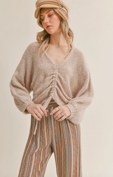 Home Bound Sweater -- Blush