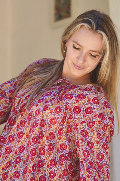 Gathers Top -- Red