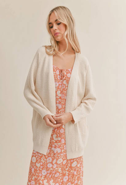 Wine Night Cardigan -- Ivory