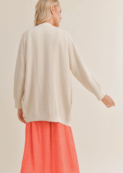 Wine Night Cardigan -- Ivory