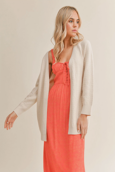 Wine Night Cardigan -- Ivory