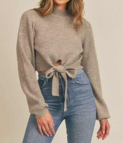 Quite Alright Sweater -- Taupe