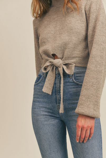 Quite Alright Sweater -- Taupe