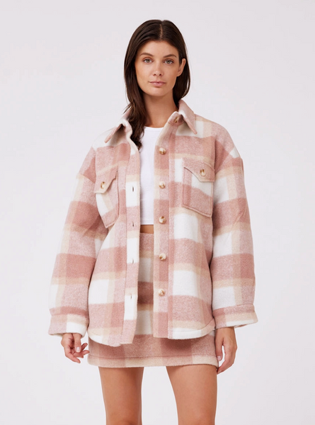 Andrea Shirt Jacket -- Pink